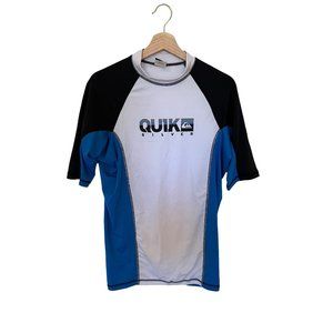 Quicksilver White, Blue Men's Size XL Bike Shirt Cycling Top Mens Short Sleeve